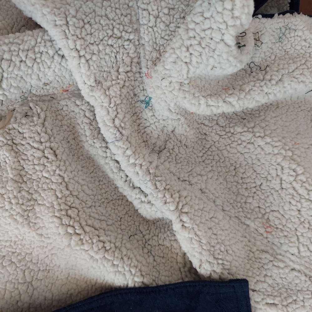 🆕 ⭐️5/$30-NWT blue sherpa and faux suede, 3xl - Picture 6 of 8